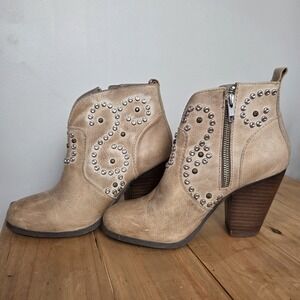 Steve Madden Awsum Studded Cowboy Ankle Bootie Sequin Womens Size 8 Western core